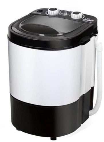 Générique Mini Machine à Laver, Lave-Linge Semi-Automatique Compact et Portable, 10 Minutes Lavage Rapide, Capacité de Lavage 3KG, pour Appartement et Dortoir, 32x32x45CM, Bleu