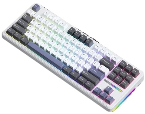 XXINGYULI F87 PRO Tastiera meccanica 87 RGB Hot Swapable Tasto completo 3 modalità Tastiera da gioco e da ufficio Accessori per PC Regalo(WIRED)