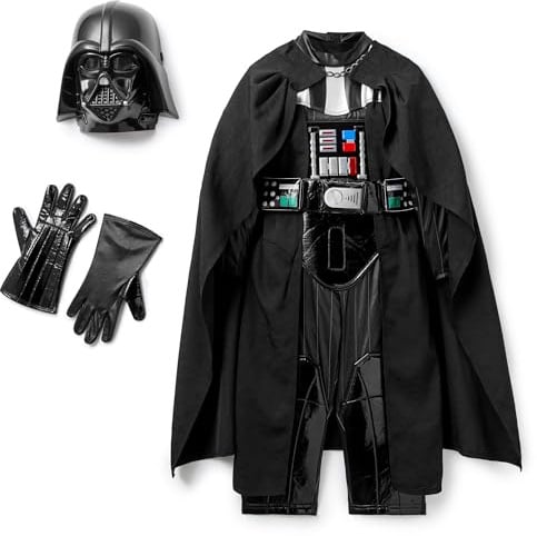 Disney Store Official Boy's Halloween Costumes for Play - Premium Disney Cosplay Dress Up Outfits for Children- Darth Vader Costume with Lights and Sounds for Kids - Size 7/8
