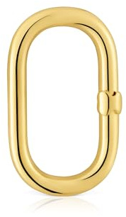 TOUS Großer Ring für Damen, mit 18-karätigem Gold auf Sterlingsilber, Kollektion Hold Oval