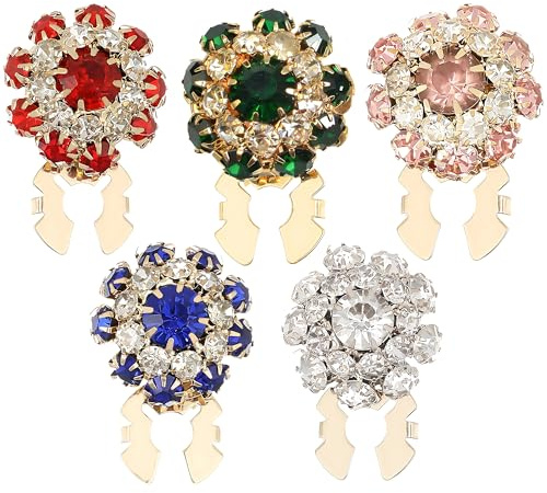 5PCS Button Covers for Shirts Blouses, Button Covers Clip On