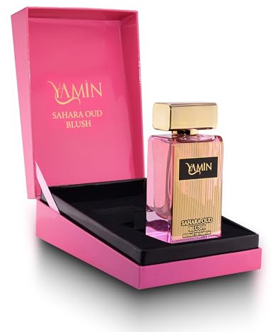 YAMIN Sahara Oud Blush 100 ml for Women | Fresh, Fruity & Floral Oriental Scent with Amber, Musk & Vanilla | Premium Long-Lasting Extrait De Parfum | A Seductive Heart | Luxury Scent from Dubai