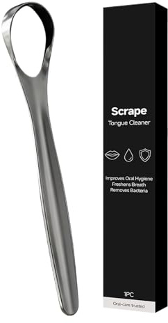 Zungenschaber Sanft – Ergonomisch | Zungenbürste – Anti Slip Handle Scrubber – Effektive Belagentfernung für Sensible Münder Qualität Design Art Zubehör Sicher Langlebig Metall Silber 2026 Modell