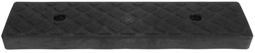 SHINEOFI Plastic Threshold Ramp 500x130x40mm for Doorways and Curbs Heavy-duty Black and Yellow Plastic Curb Ramp for Cars Motorcycles Wheelchairs and Scooters