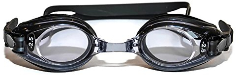 SPORTS WORLD VISION Lunettes de natation optiques avec dioptries positives et négatives | pour hommes et femmes | Couleur noire | Verres teintés UV