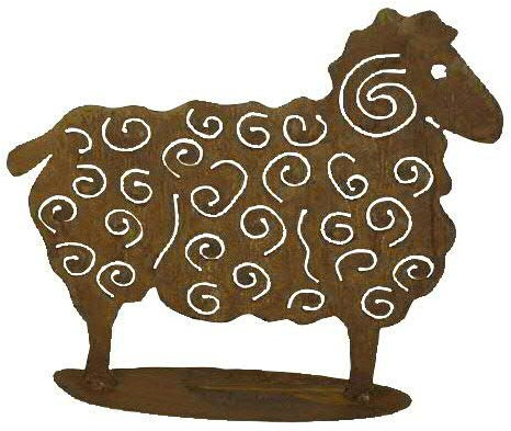 Metalltiere Deko - Großes Rost Schaf/Dekoschaf - Höhe 56cm / Breite 70cm - Edelrostdeko für den Außenbereich/Metalltier