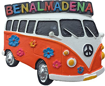 benalmádena Spanien Kühlschrank Magnet 3D Bus Reisen Aufkleber Souvenirs Collection, Home & Küche Dekoration, Spanien Kühlschrank Magnet Aus China