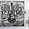 ABAKUHAUS Retro Duschvorhang, Rockmusik-Plakat-Bild, Stoffliches Gewebe Badezimmerdekorationsset mit Haken, 175 x 180 cm, Beige und Schwarz