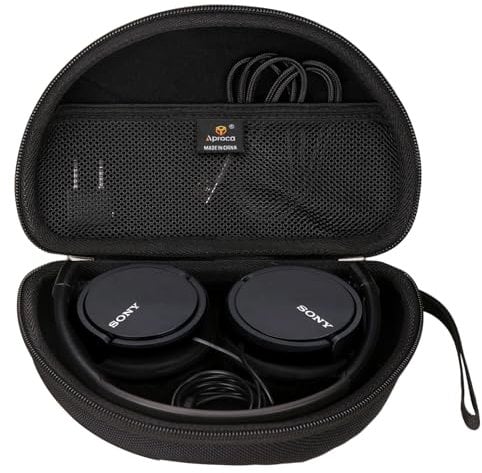 Aproca Hard Travel Storage Case for Sony MDR-ZX110NC Noise Cancelling Headphones (Black)