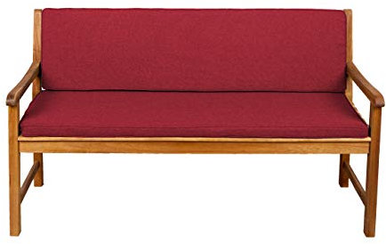 Gutekissen® Bankauflage Terrassen-Rasenbank oder Schaukel Gartenmöbel FK5 (110x40x50, Rot)