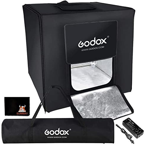 GODOX LSD60 Mini Tente de Studio de Photographie LED 60 x 60 x 60cm Double LED Light Boards Studio Box pour la Prise de Vue Photographique (LSD60)