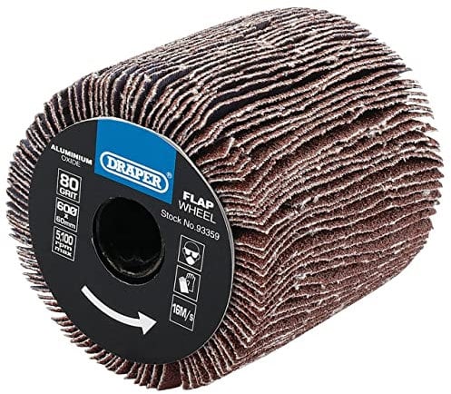Draper 93359 80 Grit Aluminium Oxide Flap Wheel (60 x 60mm)