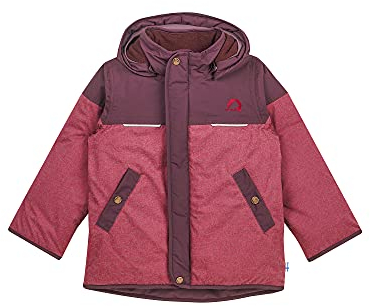 Finkid Koira Ice Colorblock, Kinder Ponchos und Capes, Größe 90-100 - Farbe Beet Red - Eggplant