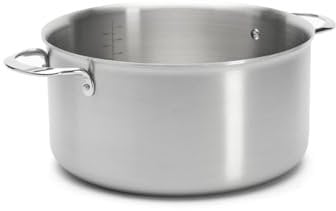De Buyer - Faitout sans couvercle en inox 3 couches ALCHIMY - 28 cm - Fabriqué en France, Sans PFAS, Maîtrise de la Cuisson, Inox 18/10, Tous Feux + Four, Finition Poli Brossé