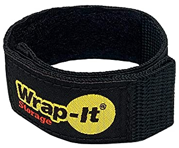 Wrap-It Storage Quick-Strap Cord Wraps, 9 inch (12 Pack) Black - Hook and Loop Strap, Extension Cord Organizer for Boat, RV, Rope, Hose, Elastic, and Cable Cinch Straps Storage and Organization