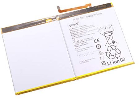 vhbw Batería Recargable Compatible con Huawei Mediapad M2-A01L, M2-A01W, T2 10.0 Pro Premium Tablet, Pad (6650 mAh, 3,8 V, polímero de Litio)