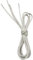 VSUDO 90 cm Cordones Redondos Encerados Blanco de Zapatos de Vestir, ø2.5mm Oxford Cordones Blanco para Brogue y Derby, Business Cordones de Zapatos para Mujer o Hombre (1 Par-Blanco-090cm)