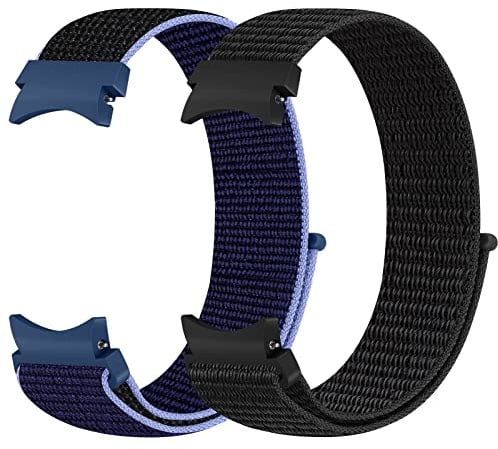 KIBDSNG Nylon Armbands Kompatibel mit Samsung Galaxy Watch 7/6/5/4/FE 40mm 44mm/6 Classic 43mm 47mm/5 Pro 45mm/Watch 4 Classic 42mm 46mm, Verstellbarer Sport Ersatzarmband für Herren Damen