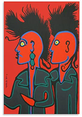 Norval Morrisseau Naive Art Painting Poster Punk Rockers Home Modern Dekorative Poster Coole Kunstwerke Wandkunst Leinwanddruck 30 x 45 cm