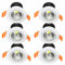 FunBegin Spot Led Encastrable Salle Bain IP44 Etanche Pour Douche Spote de Cache Blanc Encastré Plafond Orientable Dimmable Eclairage 230v Extra Transformateur 7W 6000k Lumière Blanche Froid 6 Pack
