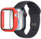 mtb more energy Hülle kompatibel mit Apple Watch 9, 8, 7 (41mm) - rot - integrierter Displayschutz aus gehärtetem Glas - Rundum Schutz Bumper Gehäuse Schutzhülle Tempered Glass