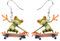 LONYOO Acryl Funny Frosch Ohrringe Dangle Charms Anime Sommer Ohrringe für Frauen Mädchen Schmuck Frosch Geschenke (Grün 1379)