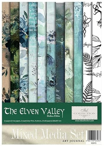 ITD Collection -Scrapbooking Paket A4 Zubehör-Decoupage Set-Scrapbook Papier Satz mit Pergamentpapier-Größe 210x297mm (MS015 - HS code 48021000)