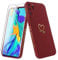 Vauki Coque pour Huawei P30 Pro avec 2 Pièces Verre Trempé, Etui Fille avec Or Motif Coeur Souple TPU Silicone Antichoc Anti-Rayures Housse Compatible avec Huawei P30 Pro, Bordeaux