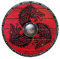 Facynde Wikinger Schild, Dekoratives Schild Spielzeug Heavy Halloween Mittelalterlicher Holzschild - Wolf Handcrafted Battle Ready Shield