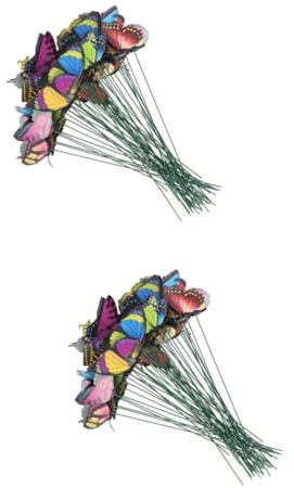 BESPORTBLE 100-teiliges Set Künstliche Blumen Dekor Garten Deko Im Freien Einsätze Im Freien Stock Schmücken Kolben 3D Einzelne Schicht