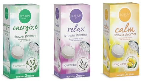 3 Pack Eucalyptus & Lavender & Ylang-Ylang Calming Relaxing Shower Steamers | Infused with Essential Oils | Home Spa Experience | Infuses with Shower Steam (9)