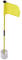 Golf Flagstick Mini Golf Flags, Golf Pin Flag Hole Cup Set Portable 2-Section Design Golf Putting Green Flagstick Set(yellow)