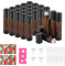CPROSP 25pcs 10ml Flacon Roll On Vide, Bouteilles D'huile Essentielle, Flacon en Verre avec Compte-Gouttes en Plastique, TréMies à Entonnoir et Autocollant pour L'Aromathérapie, les Parfums