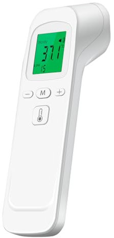 Non-Contact Infrared Thermometer - Digital LCD Display for Forehead, Body Temperature Measurement - No-Touch Temperature Gun for Adults, Children, and Babies