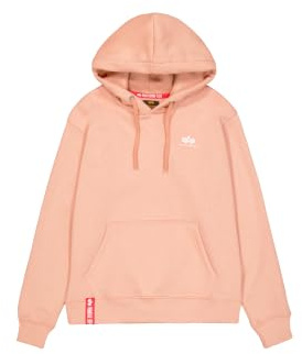 Alpha Industries Herren Basic Hoody Small Logo, Dusty Coral, L