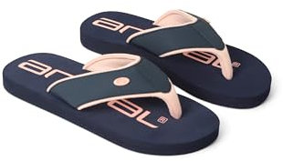 Animal Marti Womens Flip-Flops - Lightweight Slip-on Sandals with Comfortable EVA Sole - Spring Summer Casual, Beach, Pool, Swimming & Walking Navy Adult Shoe Size 7