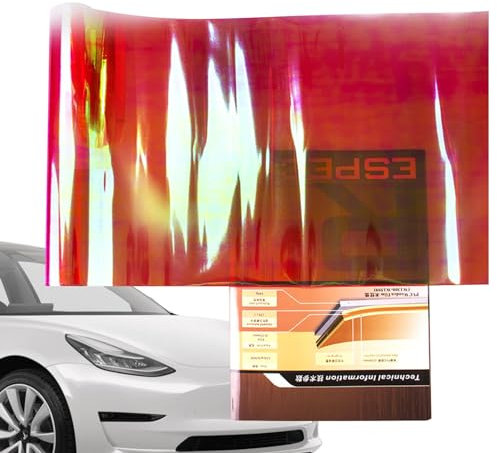 Scheinwerfer-Tönungsfolie, extra groß, Tönungsfolie für Rücklicht, luftgetönt, 11,8 x 70 cm