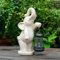 mikilov Elefanten Harz Statue mit Solar Laterne (Stand- Outdoor Laternen&Indoor Statue Dekorationen für Garten,Hof,Veranda,Haus,Balkon