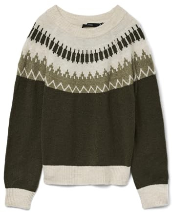 VERO Moda Damen Vmsimone Ls Nordic Pullover Ga Rep Boo Vmsimone Ls Nordic Pullover Ga Rep Boo (1er Pack)