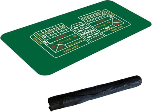 YBAAKZIIR Pokermatte, Pokermatte, tragbares Pokertisch-Layout, tragbare Poker-Tischplatte, 1,2 m, Spieltischmatte, Gummi-Tischplatte, Tuch, Poker-Brettspiel, Texas Hold'em
