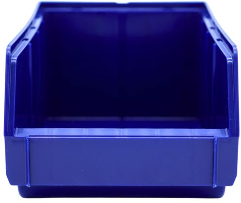D2D | 4 Stück Sichtbox Größe (L/B/H): 335 x 209 x 152 mm, Polypropylen (PP) - B02 - Farbe: Blau - Stapelbares Schubfach Lagerbox