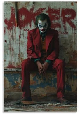 CUSTOMCHEN Joker-Poster, Pop-Figuren, Künstler, Schauspieler, Sänger, moderner Stil, Leinwand, modernes Familienschlafzimmer-Dekor, Poster, Kunstposter und Wandkunst, Bilddruck, 30 x 45 cm, ungerahmt,