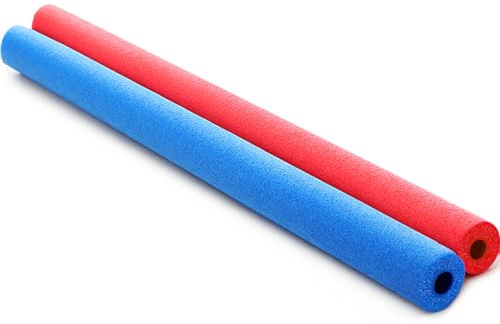 Hollowfly 2 Pcs Foam Pool Noodles for Pool 1.6x40,Blue and Red