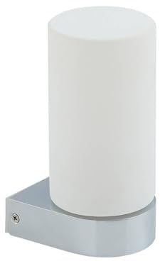 Lucande Wandleuchte, Wandlampe Bad Basolo (spritzwassergeschützt (Modern) in Chrom aus Metall (1 flammig E14) - Wandleuchten Spiegelleuchte Badezimmer Wandbeleuchtung Badezimmerleuchte