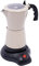 TkkMivcOC Cafetera expreso de inducción, 300 ml, de aluminio, con tapa transparente, 480 W, con mango resistente al calor, adecuada para 1-6 personas (blanco crema)