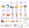 XIAQICA 20 Stück Bügelperlen Platten 5mm Transparente Tier Steckplatten Bügelperlen Stiftplatten Schablonen Vorlagen Set mit 20 Stück Bügelpapier Zubehör für Kinder DIY Bastelperlen