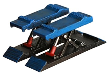 KiBcsLic 1/64 Diorama-Hebebühnen-Garagenmodell, Hebebühnen-Parkplatz für Modellautos, Auto-Vitrine, Werkstatt-Vitrine, Hebebühnenmodell für Autosammler und -Liebhaber, Blau