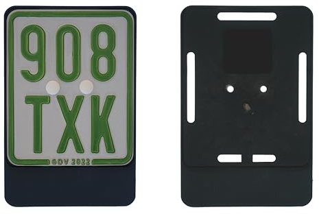 1x Kennzeichenhalter Kennzeichenträger Schwarz für Versicherungskennzeichen 135 x 110 mm (für Mofa - Roller - S-Pedelec - E-Bike - Moped - L-Krad - Leichkraftrad) (Schwarz (Unlackiert))