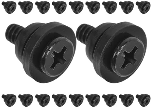 TEHAUX 20pcs Hdd Screws Computer Hard Drive Repair Screws Sturdy Iron and Rubber Shock Absorption Secure Mounting Black for Desktop and Laptop Computers