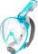 Cressi Duke, Unisex-Erwachsene Vollgesichtsmaske Great Vision Schnorcheln mit Trockenschlauch, Blau (Transparent/Aquamarin), S/M